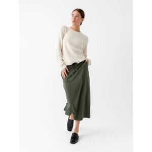 Women's Brushed Bamboo
Patch Pocket Midi Skirt green xs‎